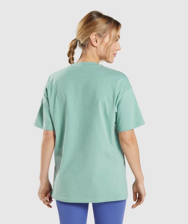 Damske Tricka Gymshark Training Oversized Modre | GV3542879